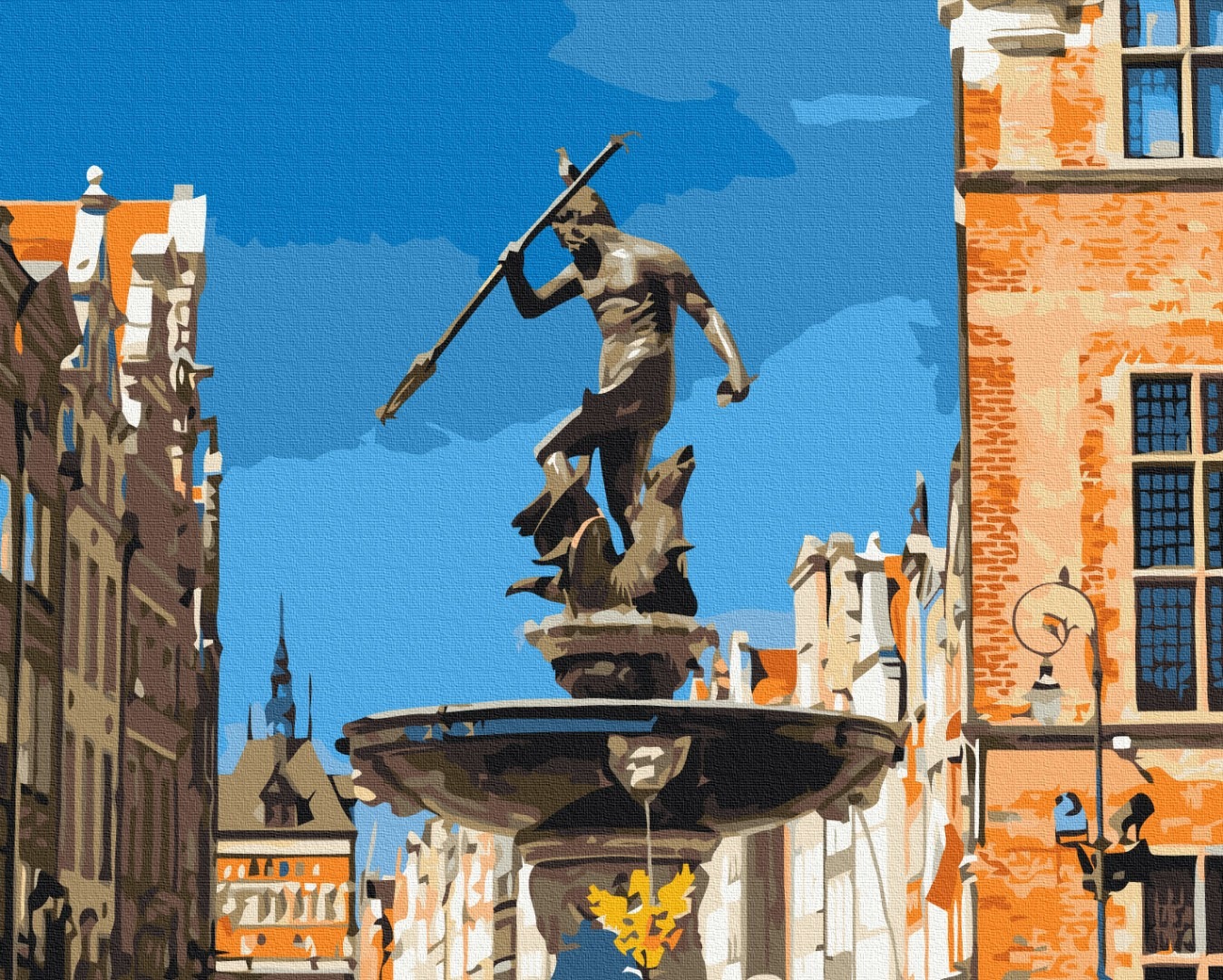 Mal efter tal - Fountain of Neptune. Gdansk