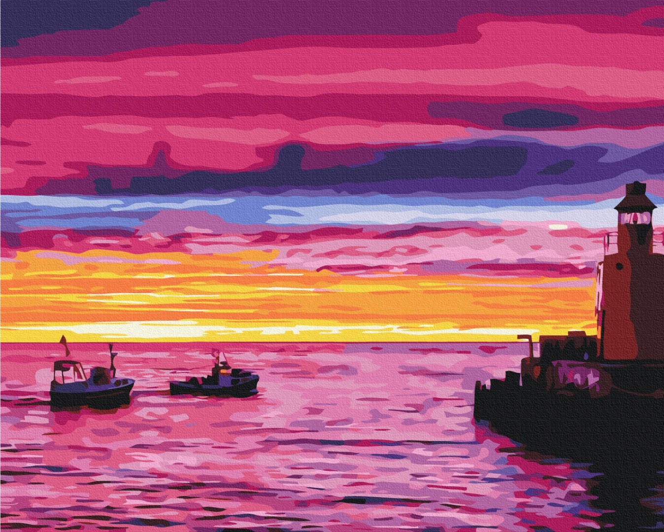 Mal efter tal - Sunset at the pier