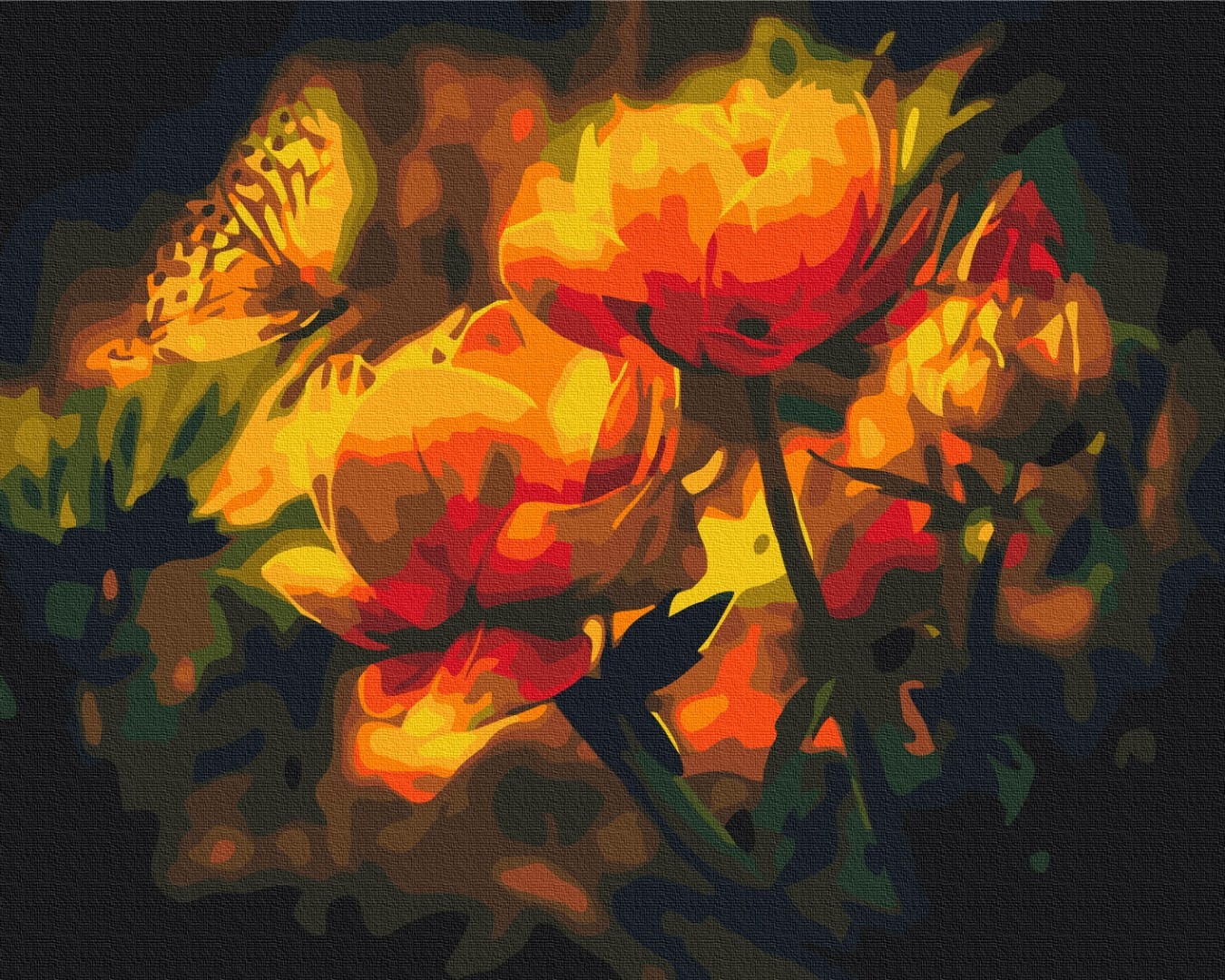 Mal efter tal - Floral contrast