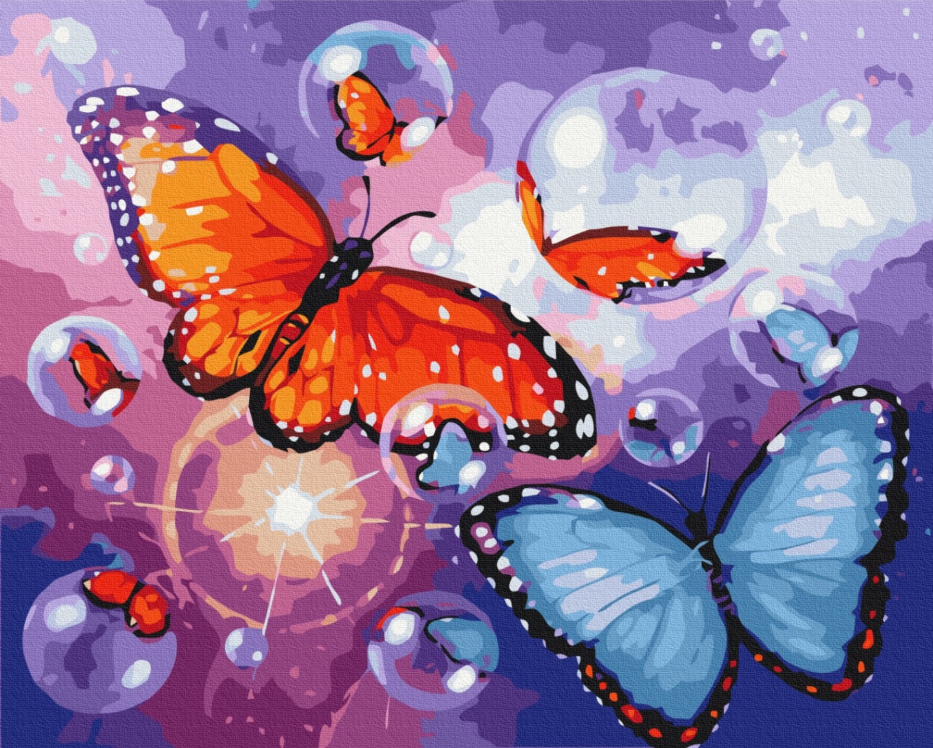 Mal efter tal - Soap butterflies