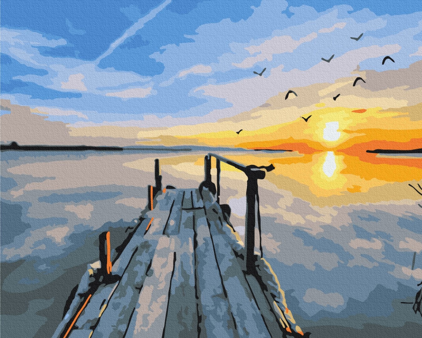 Mal efter tal - Sunset at the pier