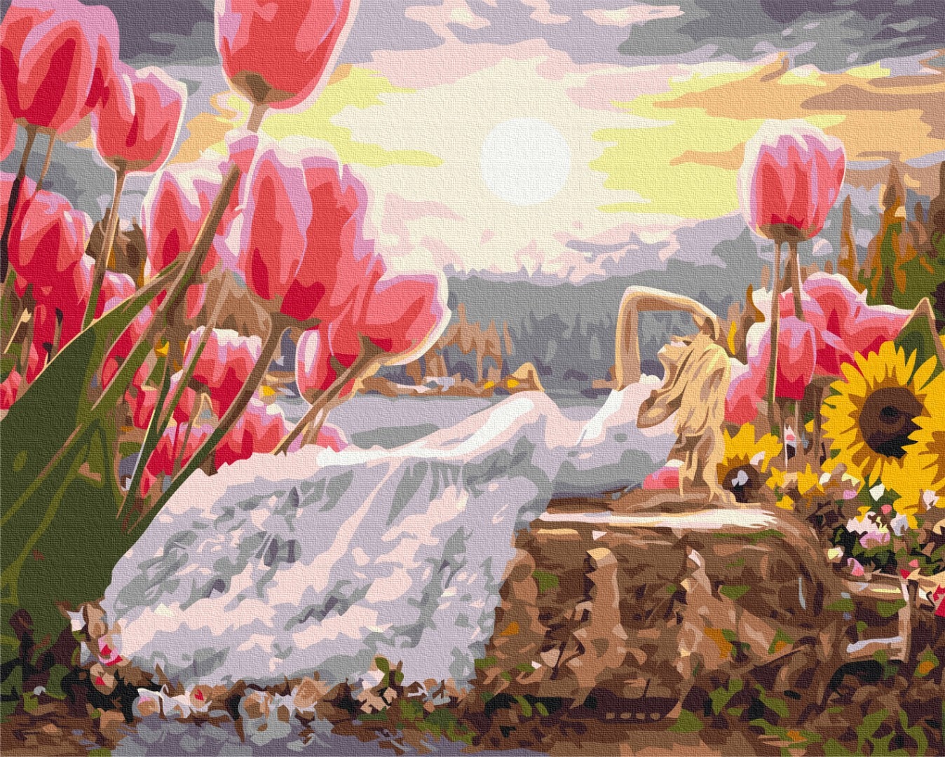 Mal efter tal - Thumbelina in white
