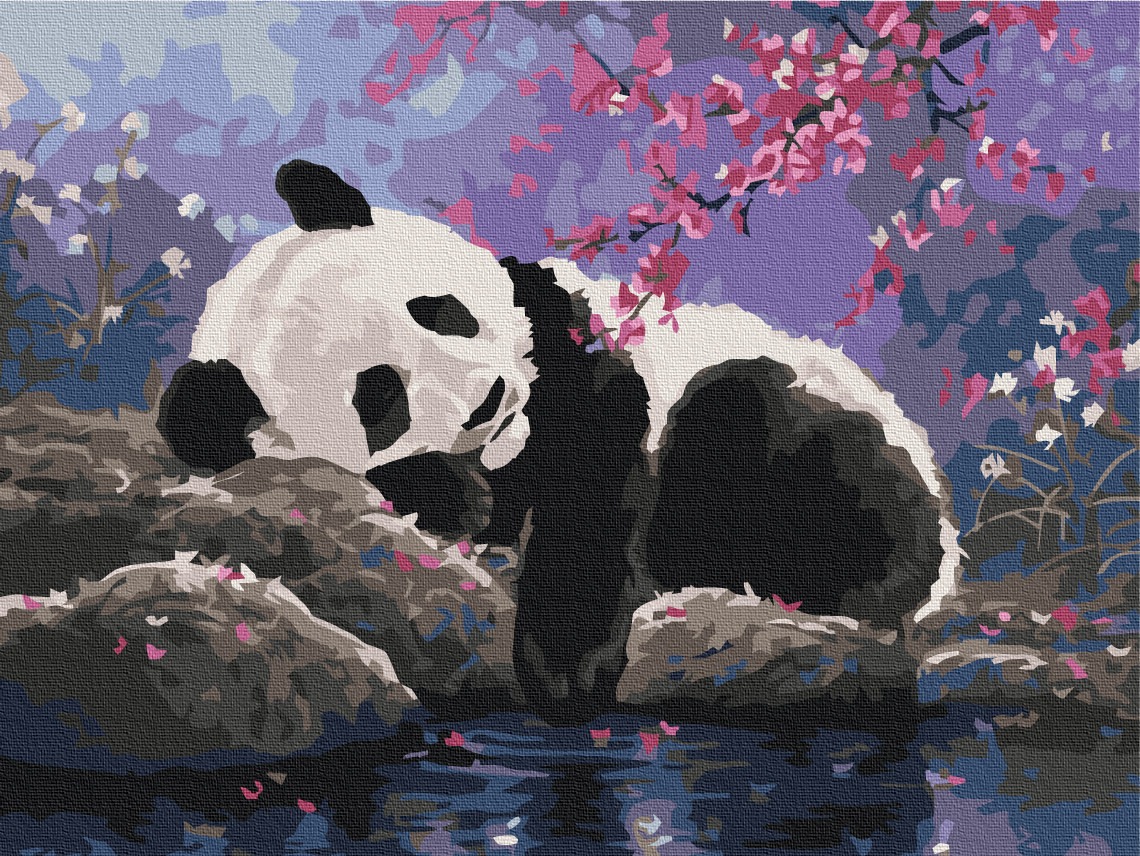 Mal efter tal - Sweet panda sleep