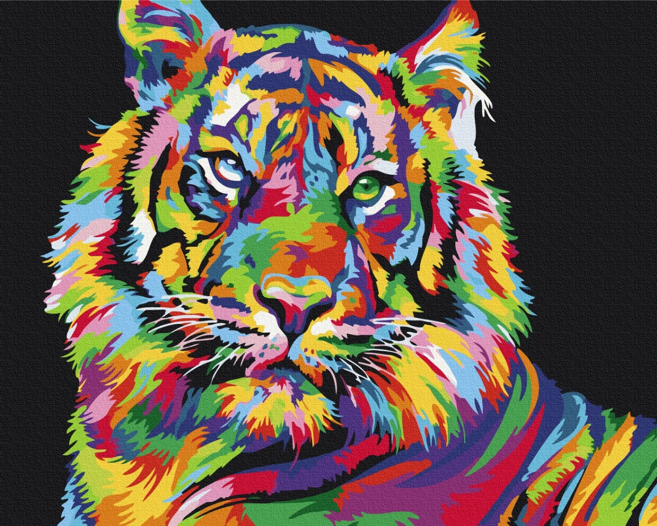 Mal efter tal - Tiger pop art