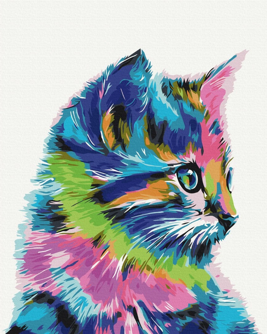 Mal efter tal - Cat in paint