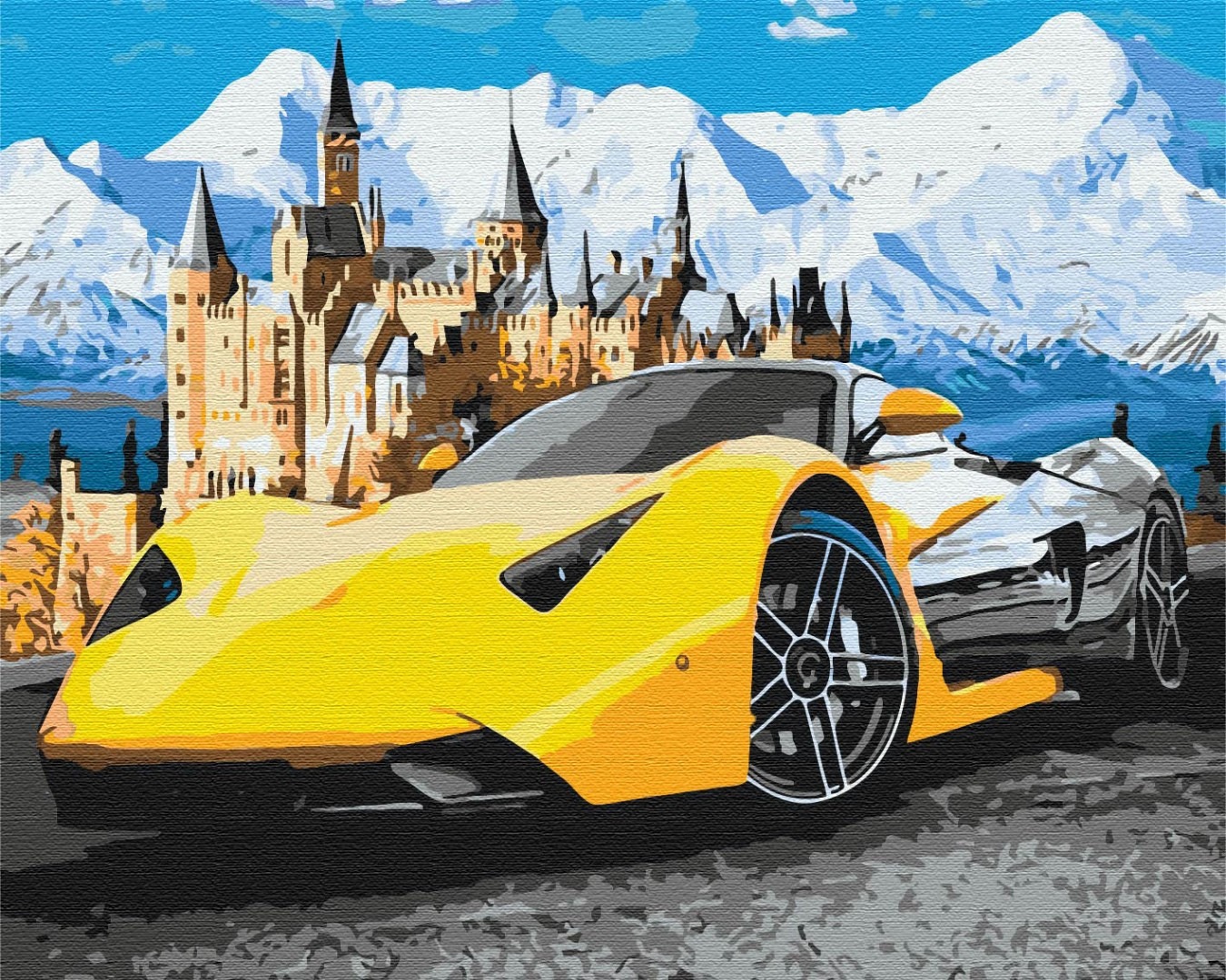 Mal efter tal - Lamborghini near the castle