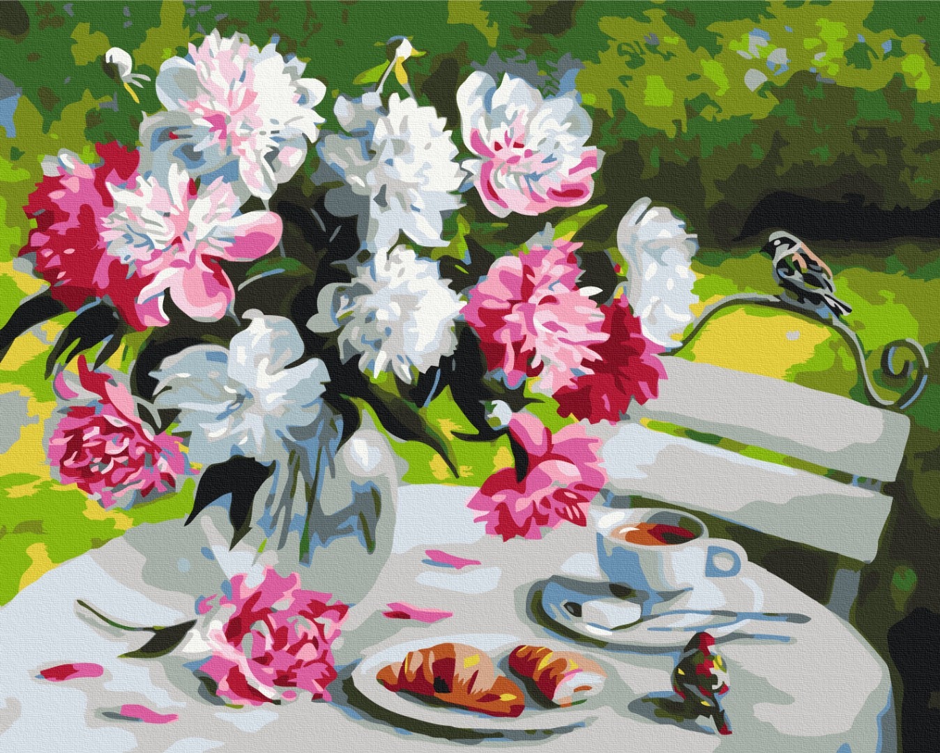 Mal efter tal - Breakfast with peonies