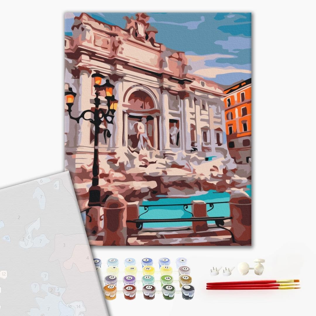 Mal efter tal - The Trevi Fountain Rome