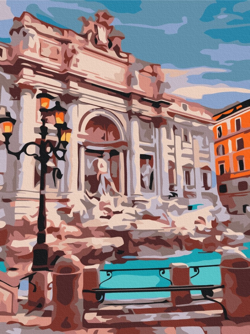 Mal efter tal - The Trevi Fountain Rome