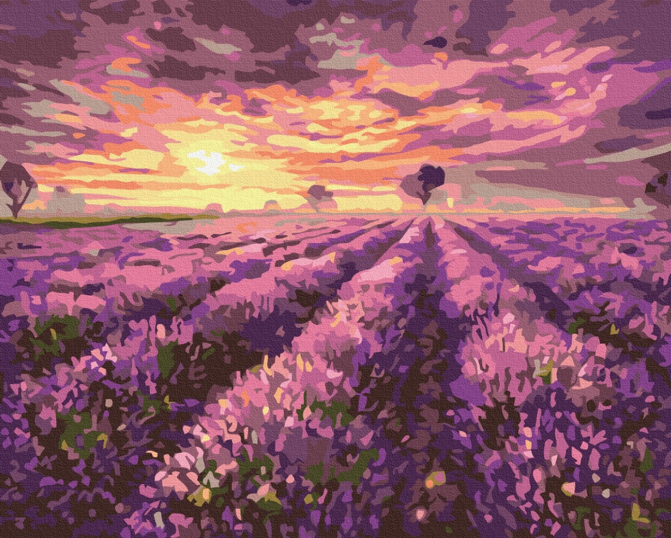 Mal efter tal - Lavender sunset