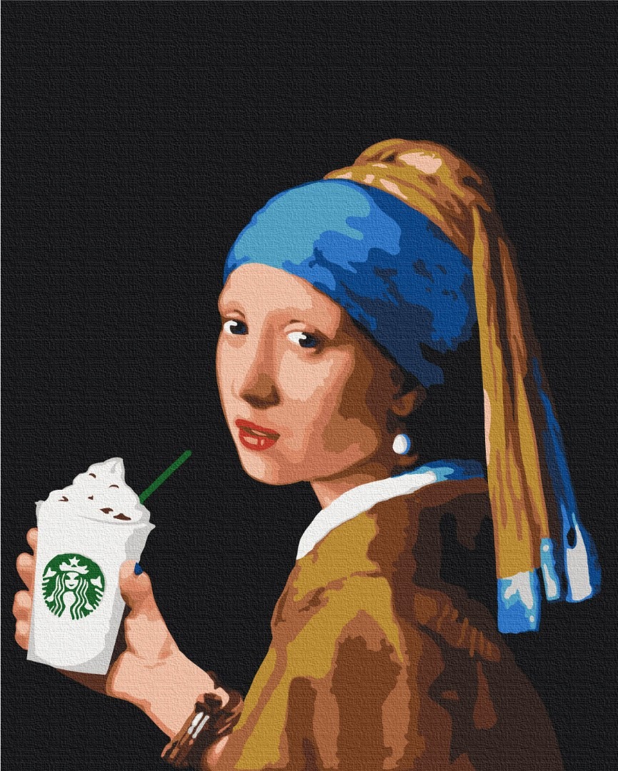 Mal efter tal - Girl with double latte