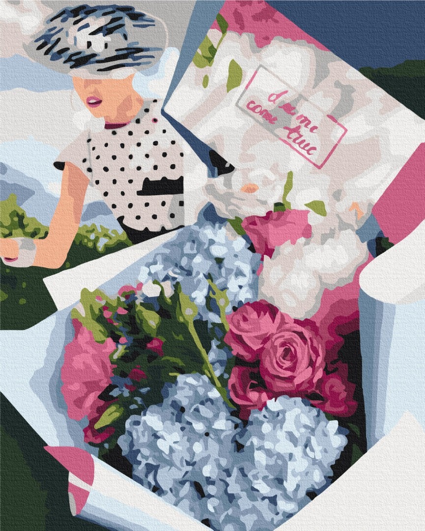 Mal efter tal - Bouquet for retro lady