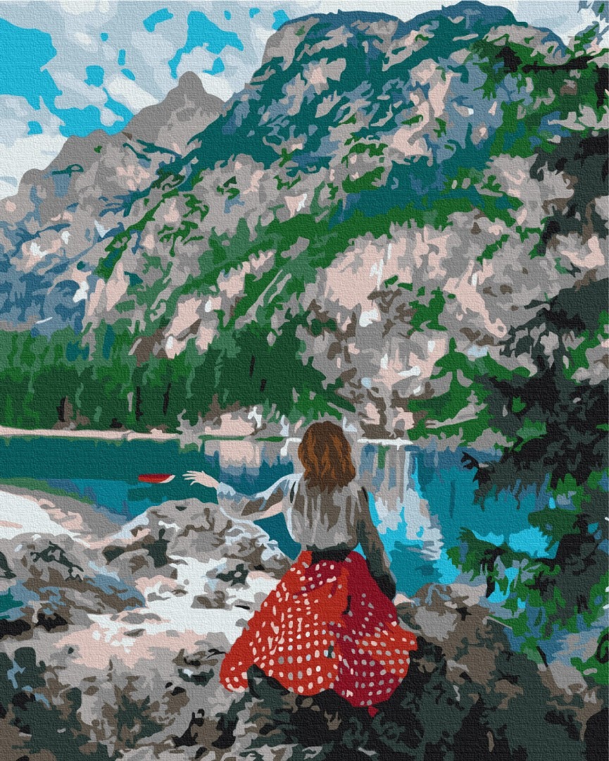Mal efter tal - Traveler by the lake