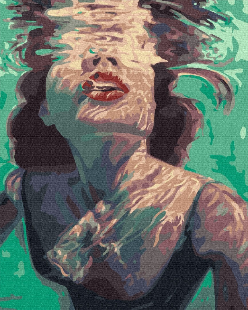 Mal efter tal - Girl underwater