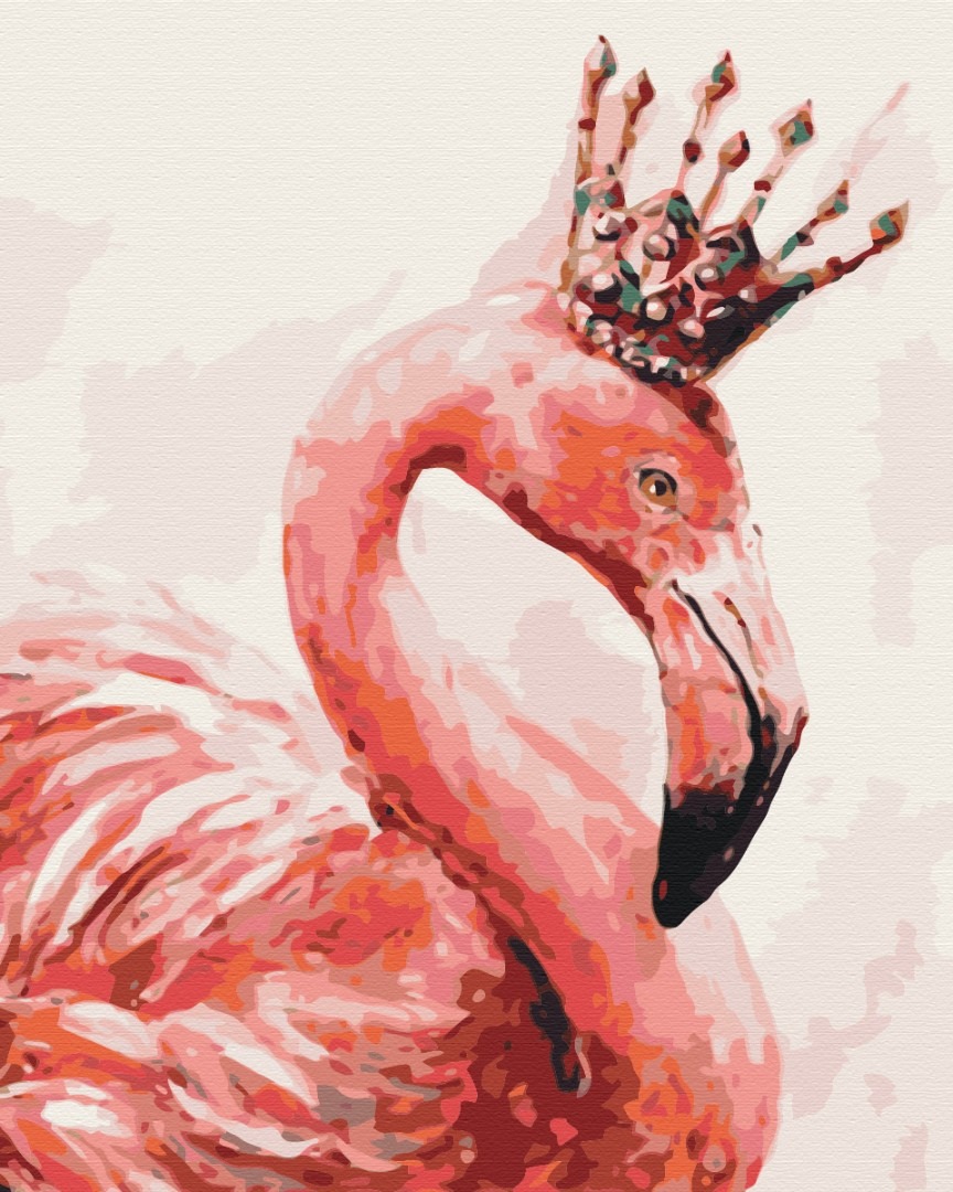 Mal efter tal - Royal flamingo