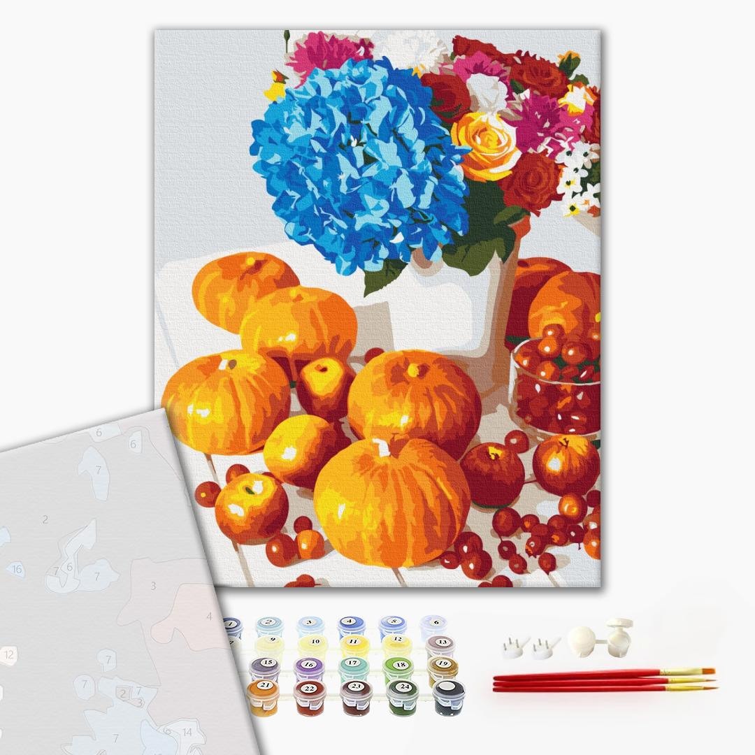 Mal efter tal - Pumpkin still life