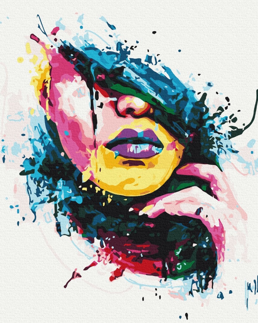 Mal efter tal - Colorful girl