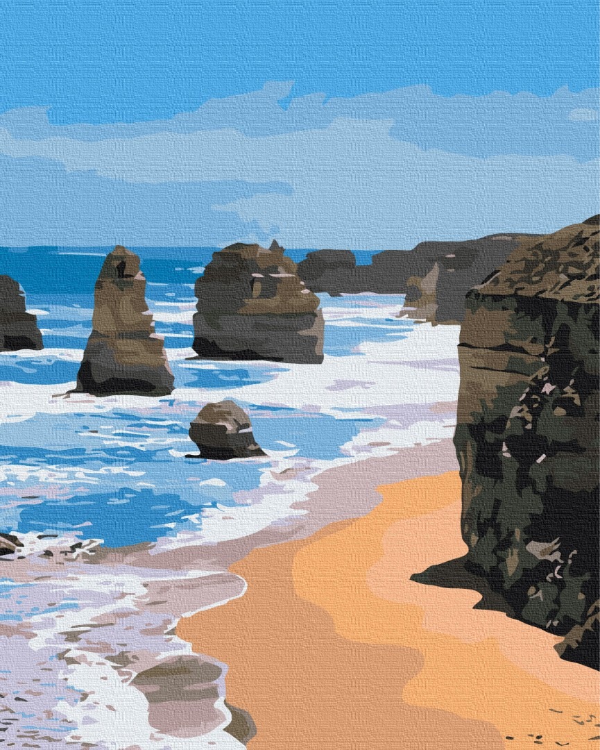 Mal efter tal - Sea cliffs