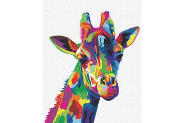 Mal efter tal - Rainbow giraffe