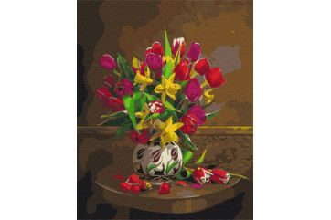 Mal efter tal - Tulips and daffodils