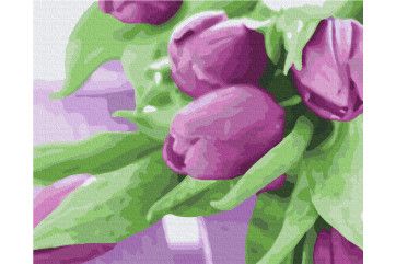 Mal efter tal - Tulips on the table