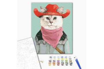 Mal efter tal - Cowboy cat