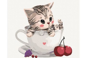 Mal efter tal - Cat in a cup
