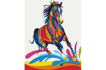 Mal efter tal - Rainbow horse