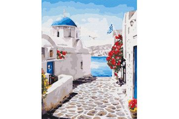 Mal efter tal - Street of Santorini