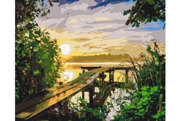 Mal efter tal - Sunset on the river