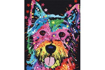 Mal efter tal - Colorful leopard
