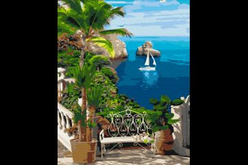 Mal efter tal - Resort under palm trees