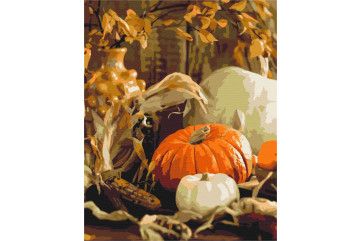 Mal efter tal - Pumpkin still life