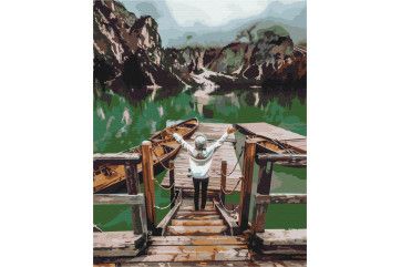 Mal efter tal - Traveler on Lake Braies