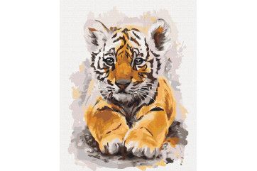 Mal efter tal - Cute tiger