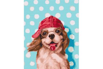 Mal efter tal - Dog with lollipop ©Lucia Heffernan
