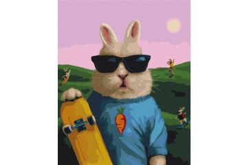 Mal efter tal - Skater bunny ©Lucia Heffernan