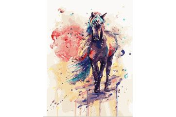 Mal efter tal - Fantastic horse