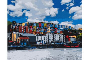 Mal efter tal - Colourful houses