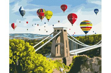 Mal efter tal - Bridge & balloons