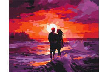 Mal efter tal - Purple Sunset