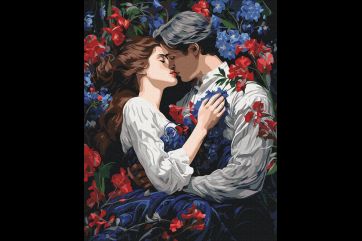 Mal efter tal - A Kiss in a Blooming Garden