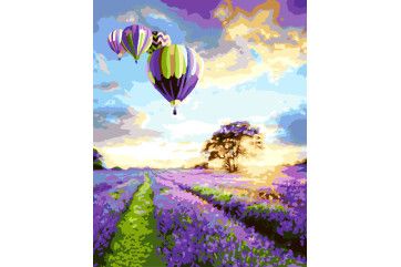 Mal efter tal - Flight over a lavender field