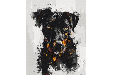 Mal efter tal - Fire dog