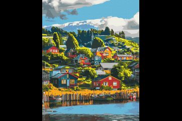 Mal efter tal - Colourful village