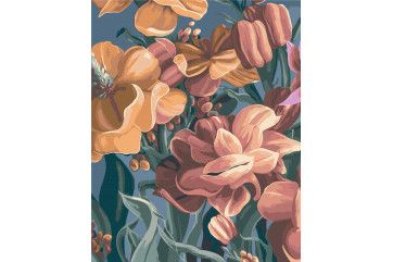 Mal efter tal - Stylized matiola. Diptych 1 © Yana Biluhina