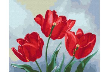 Mal efter tal - Red tulips © Anna Steshenko