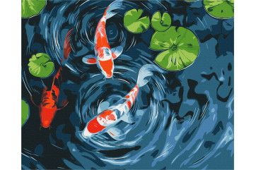 Mal efter tal - Japanese pond