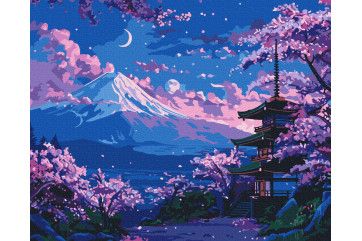 Mal efter tal - Temple near Mount Fuji
