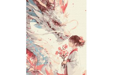 Mal efter tal - A girl and her dragon